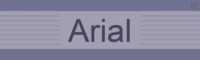 Arial font