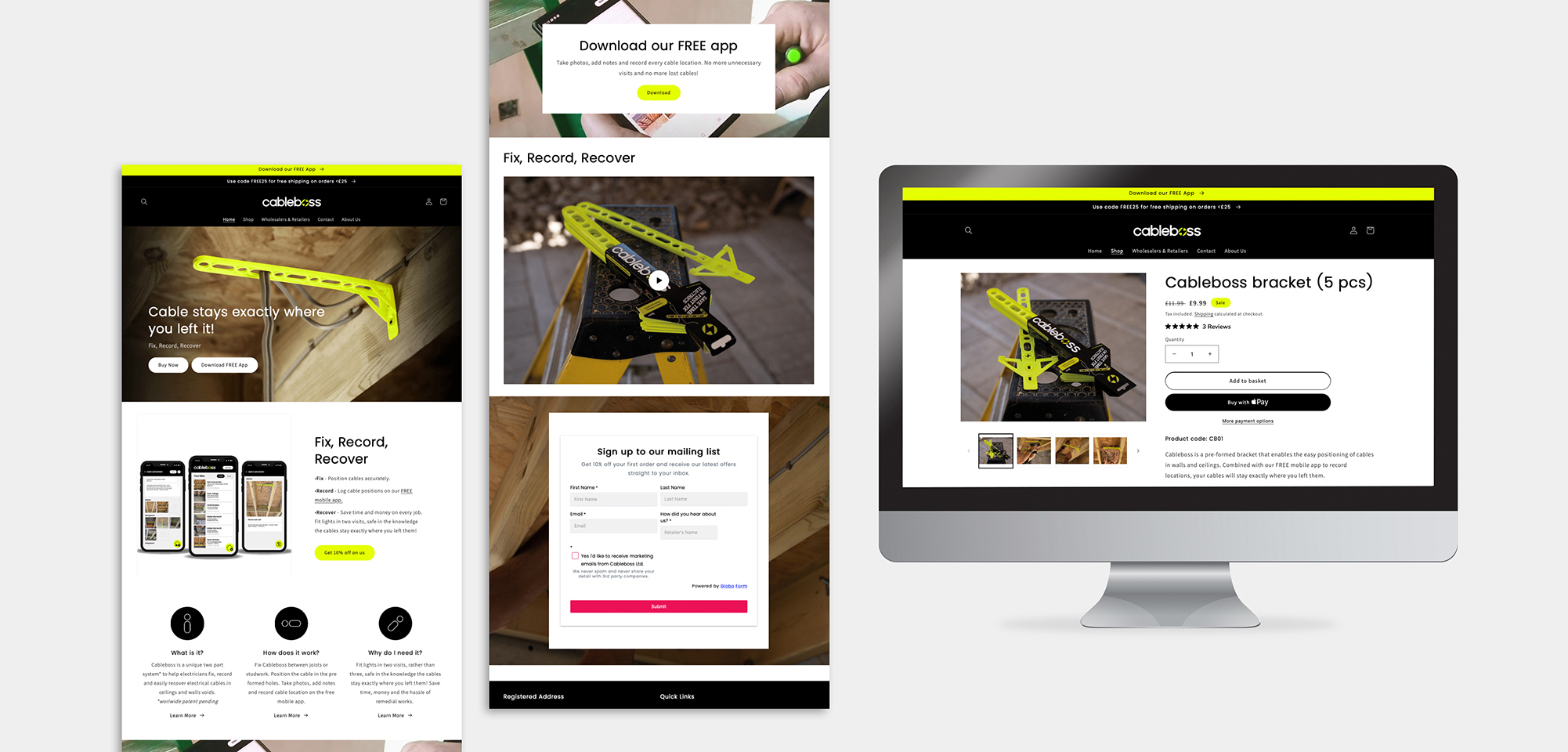 Web Design and Web Development Cableboss Bristol - eCommerce Website