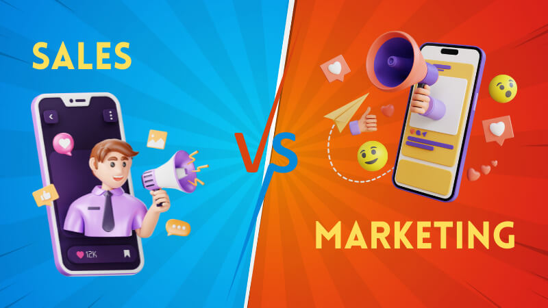 How are marketing and sales different?