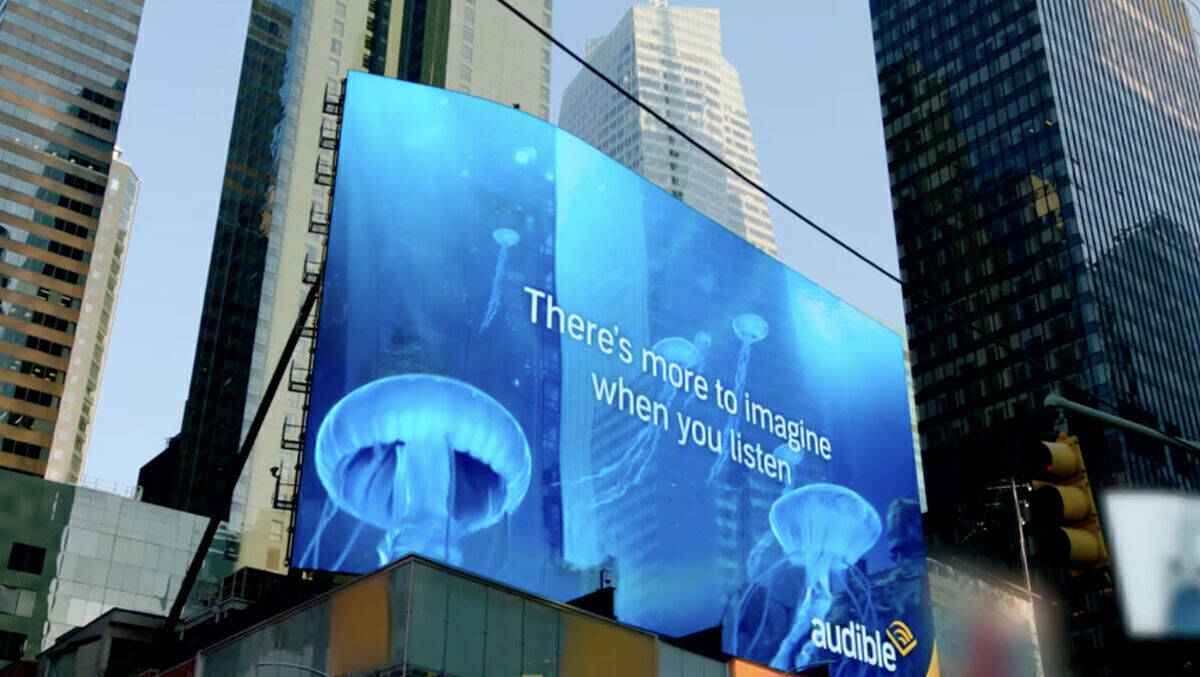 Audible collaborates with Group M to produce OOH AR series