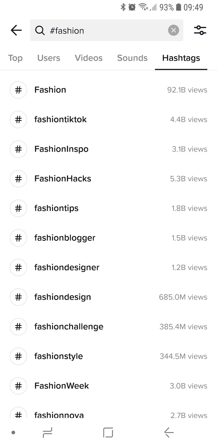 Fashion Hashtag TikTok