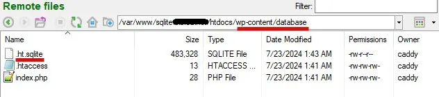 Remote File SQLite Database