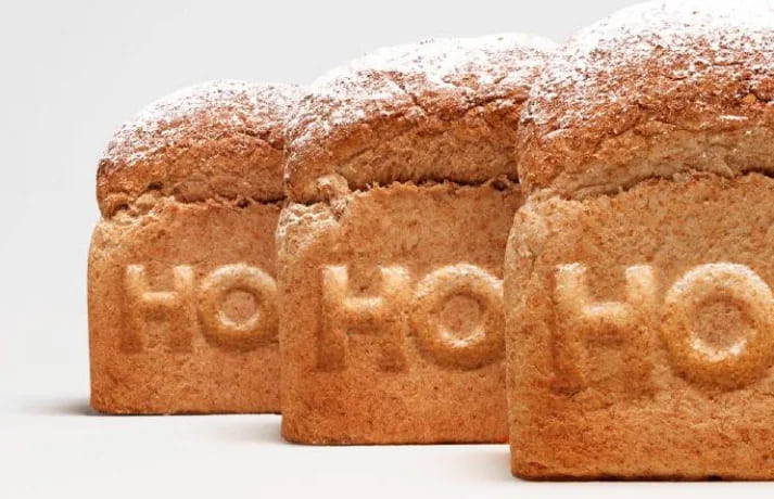 Simple but effective Christmas Print Ads from the Hovis brand