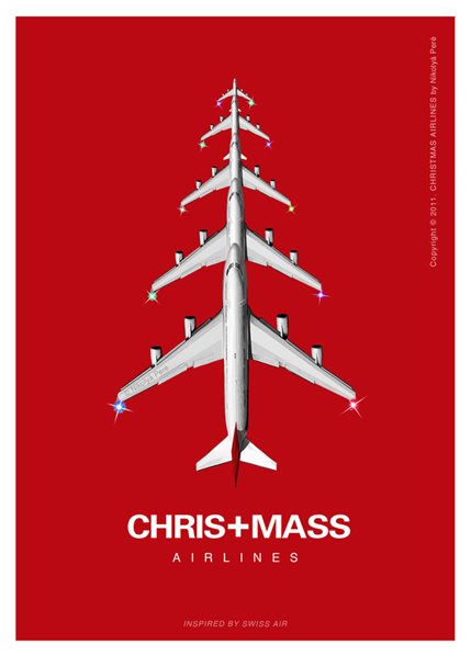 Print Ads Swiss Air's Christmas is full of fun and humor