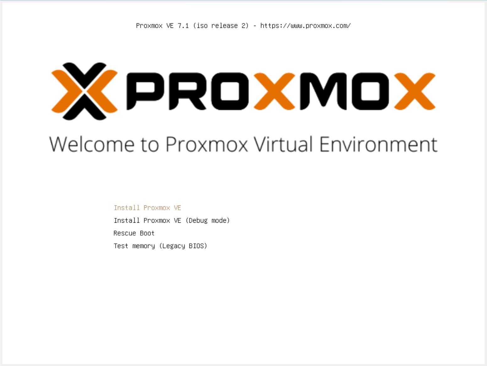 Install Promox VE