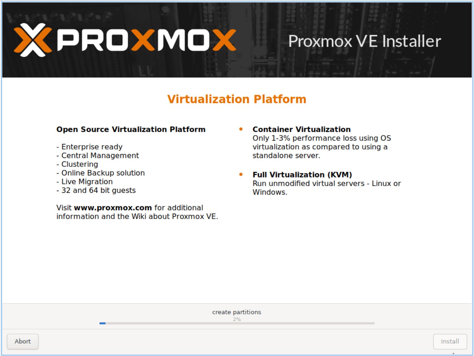 Install Proxmox VE