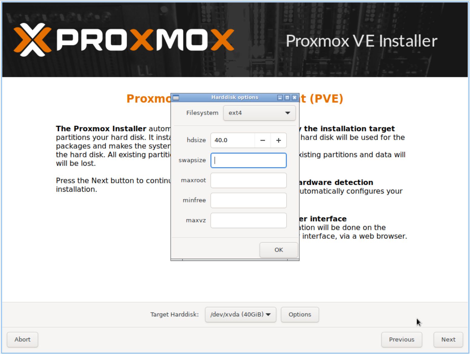 Install Proxmox VE