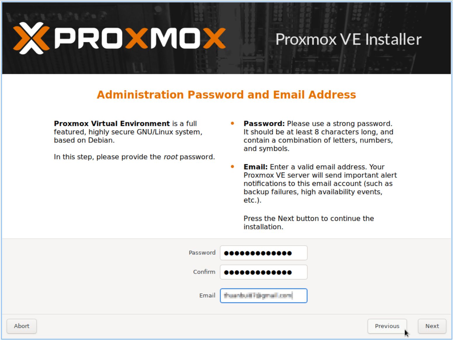 Install Proxmox VE