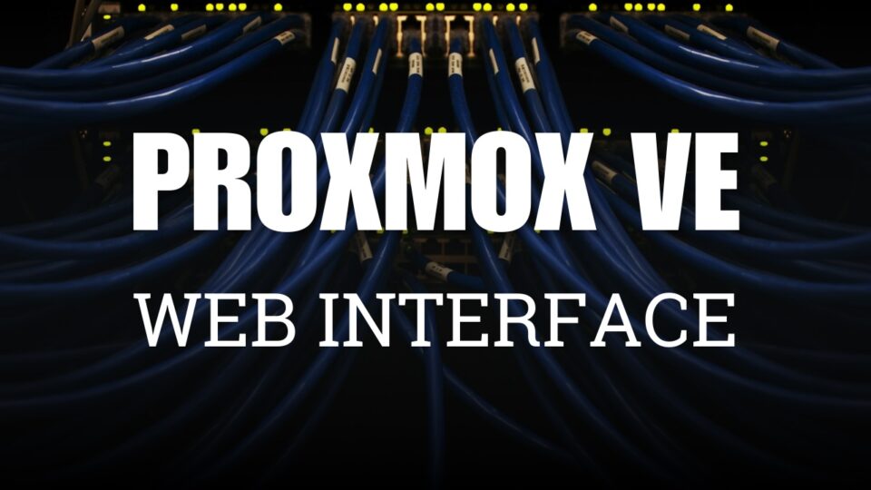 Proxmox Web Interface