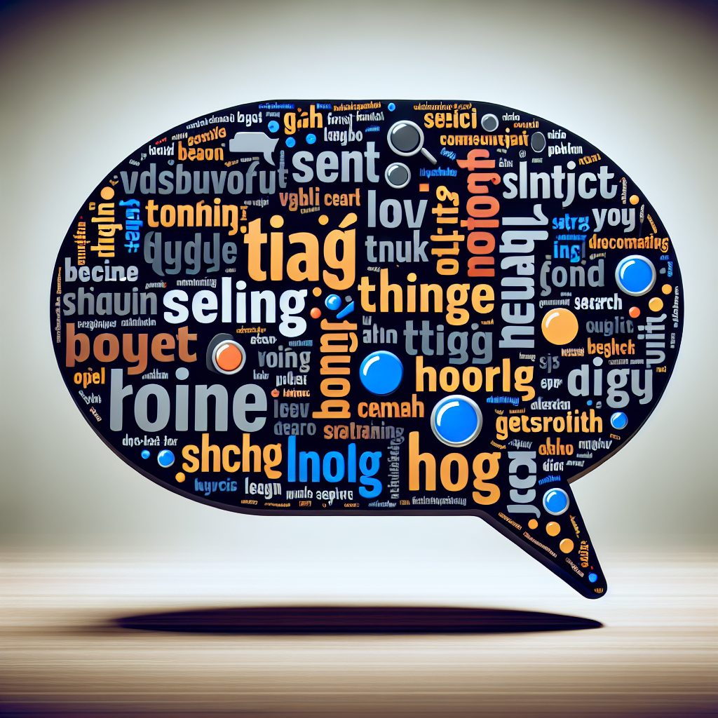 A Visual Representation of Long-Tail Keywords Shaped Like A Speech Bubble, Emphasizing their impressionance for voice search optimization.
